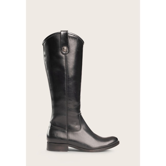 Frye Melissa Button Inside Zip Black Tall Riding Boots Women Size 7 - Picture 2 of 8